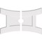 Ekena Millwork Haven Architectural Grade PVC Ceiling Medallion, 32"W x 21 3/8"H x 3"ID x 7"C x 1"P, Two-Piece CMP32X21HN2-03000 - alternate 1